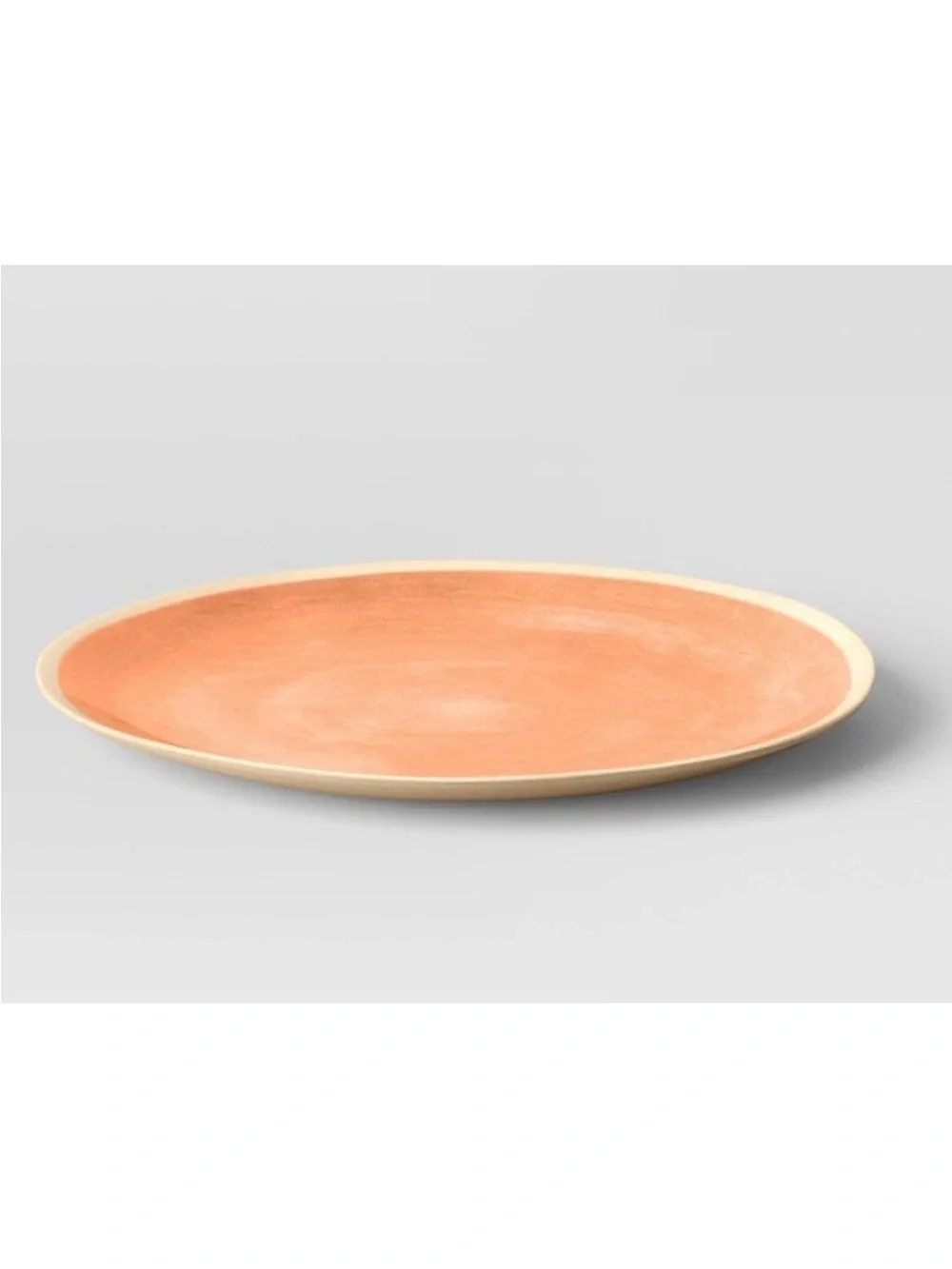 Set of 4 Threshold Dinner Plate bamboo Melamine peach tan ORANGE 10.5